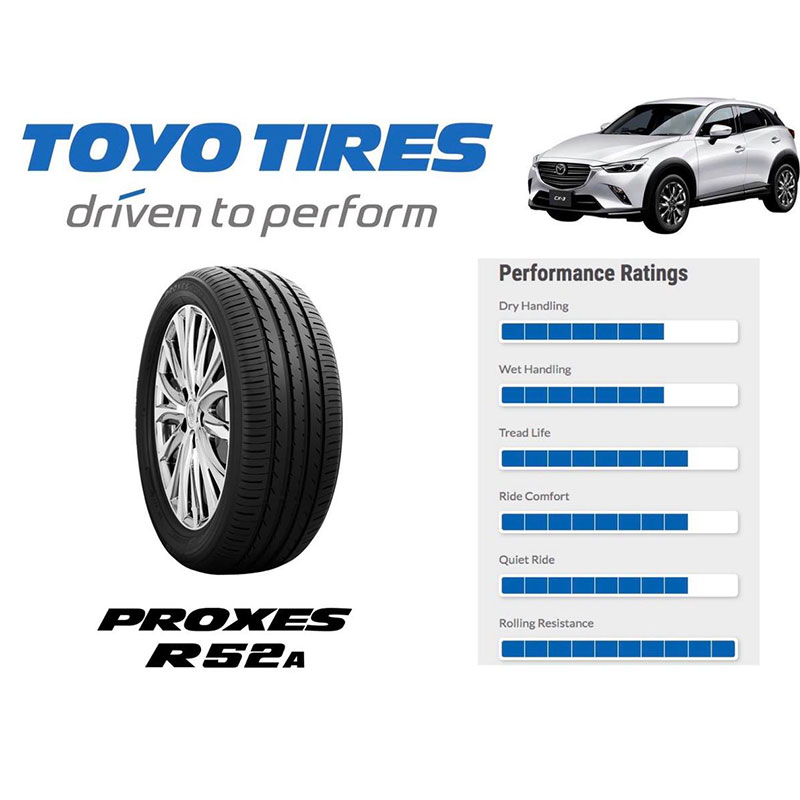 ขนาดยาง 215/50R18 ยางรถยนต์ Toyo Tires รุ่น Proxes R52A